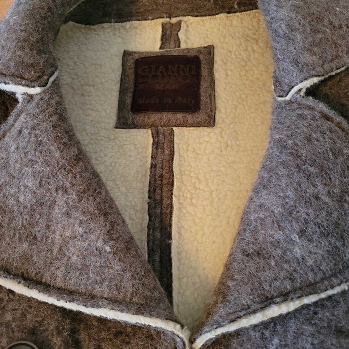 Jacheta geaca haina barbati imblanita lana naturala XL Italia nou