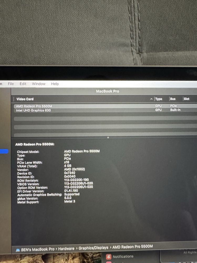 Macbook pro 16 i9 32gb 1tb 90 cicluri impecabil