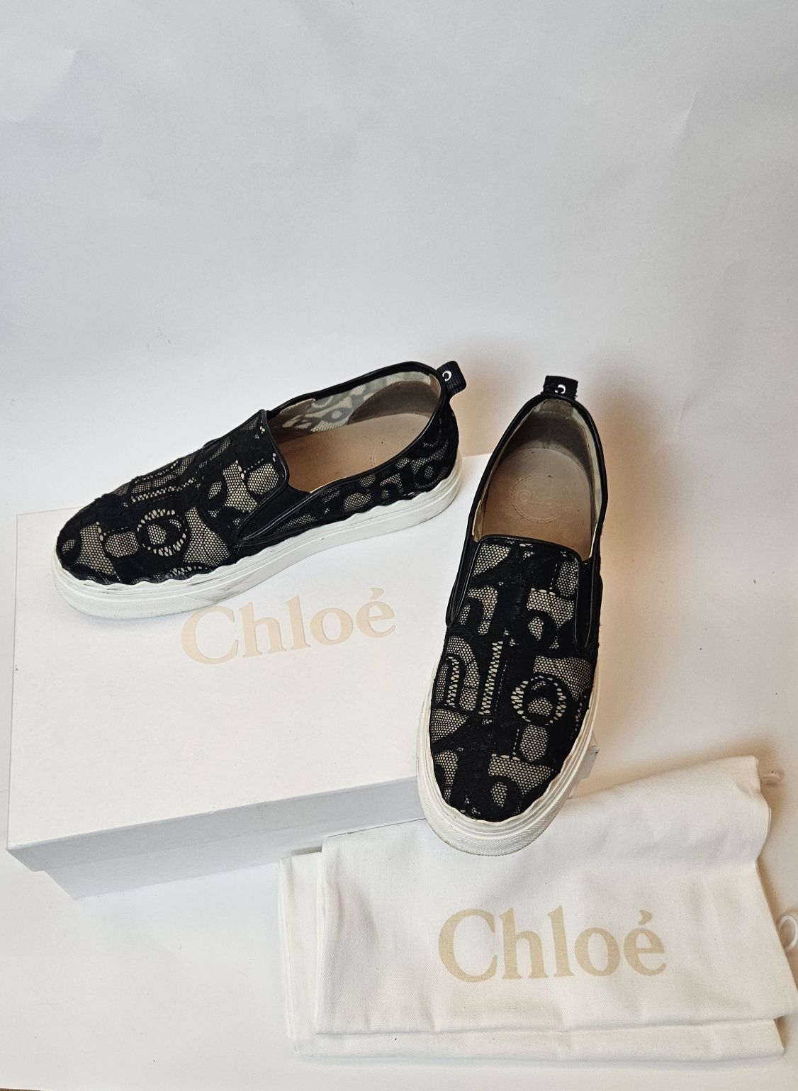 Sneakers Chloe alb negru