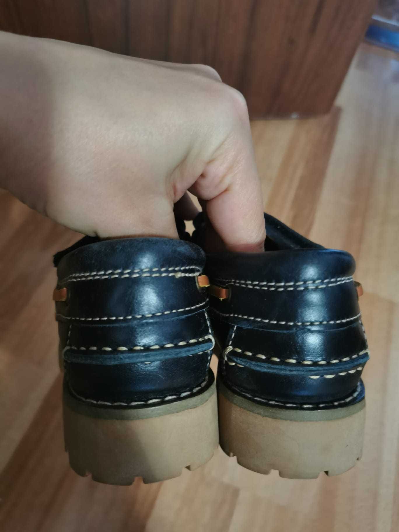 Pantofi piele naturala, Chiqui Gorila Nautico, pt copii - 28 - NOI