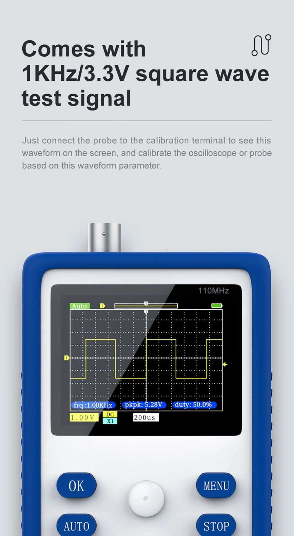 Osciloscop portabil 110MHz FNIRSI 1C15