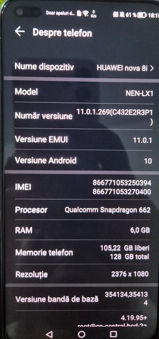 Vând telefon Huawei nova 8i stare foarte buna