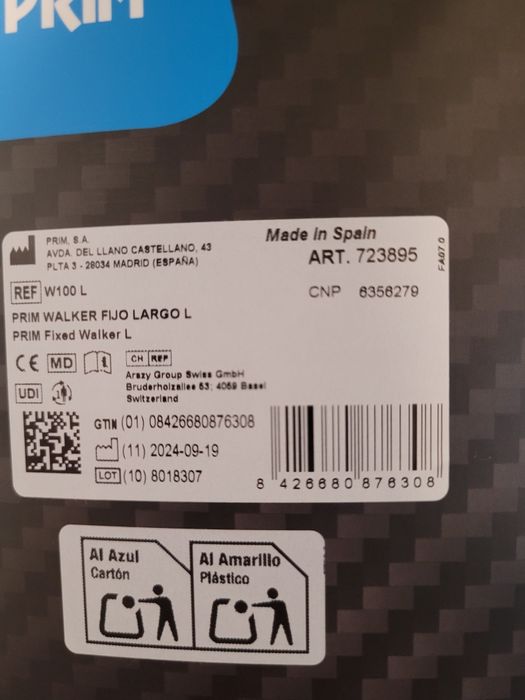 Vand ORTEZĂ Glezna  PRIM Fixed Walker  L