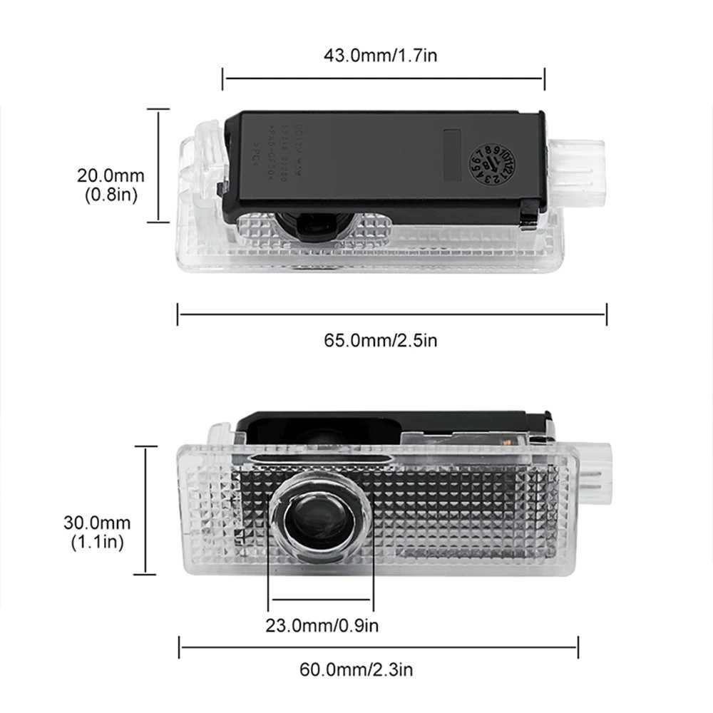 Плафони LED  за врати на кола с проектор лого за BMW - Код: А-3126-В1