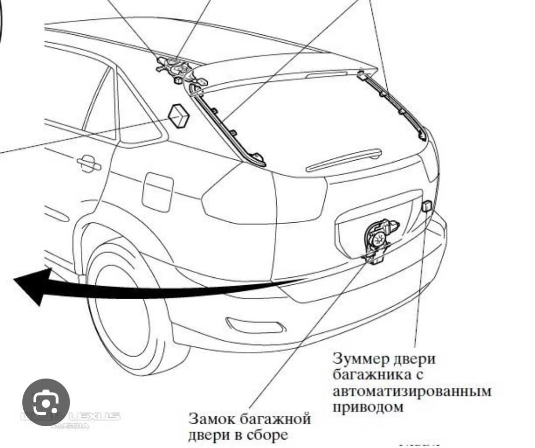 Замок крышки багажника RX330