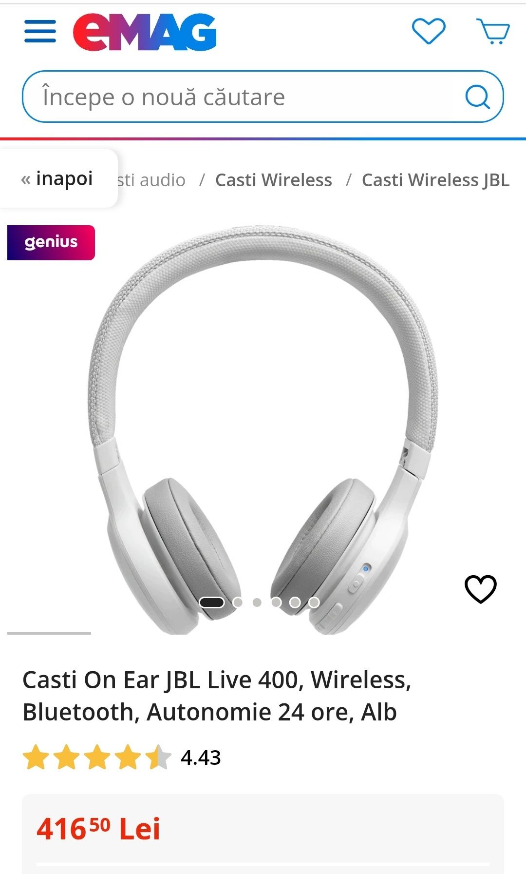 Casti JBL Live 400bt