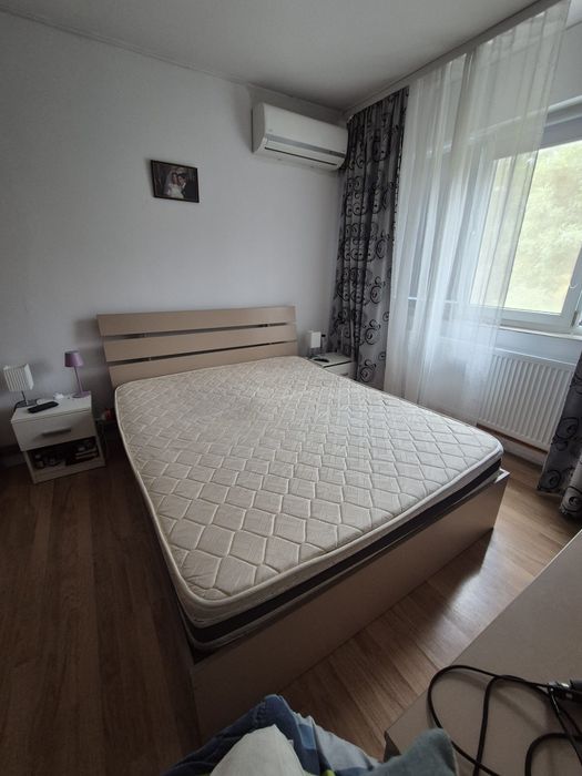 Pat 160×200 cuoare bej