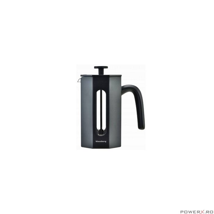 Infuzor pentru cafea, ceai sau ierburi, 600ml, inox si sticla,