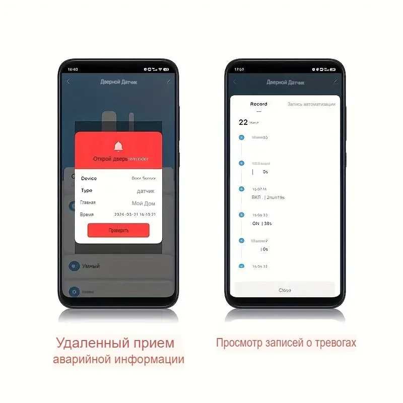 Сигнализация Wi-Fi с магнитным датчиком на дверь, окно, сейф