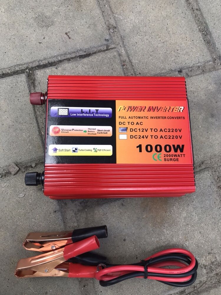 Invertor de Curent Rulota  12V—>220V (1000W)