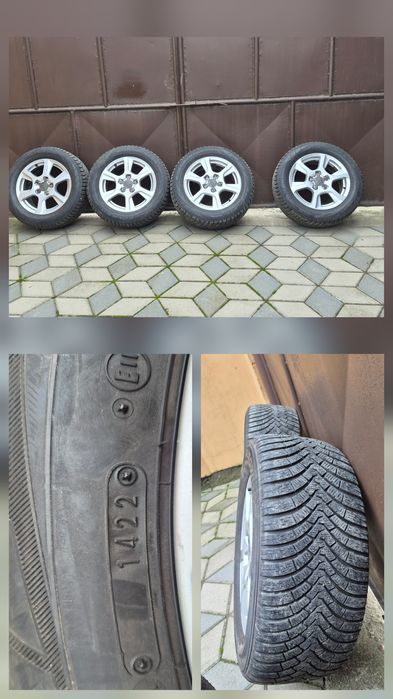 Jante cu cauciucuri iarna 15 16 17 vw audi skoda seat