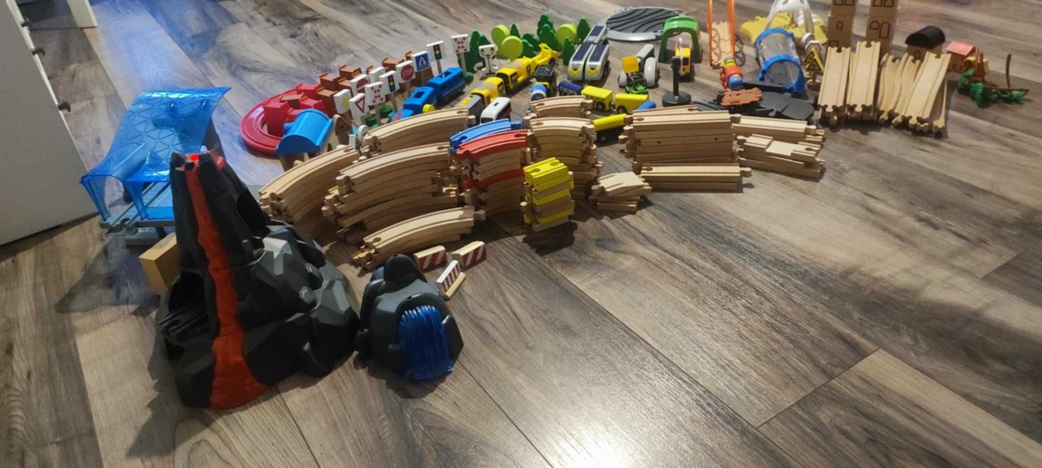 Sine tren de lemn Ikea, Lidl etc, plus trenuri, locomotive electrice
