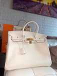 чанта Ермес Биркин 35см*Hermès Birkin 35 Craie EPSPOM Gold Hardware