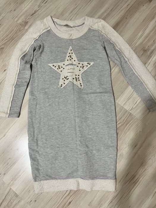 Туника сива с принт звезда