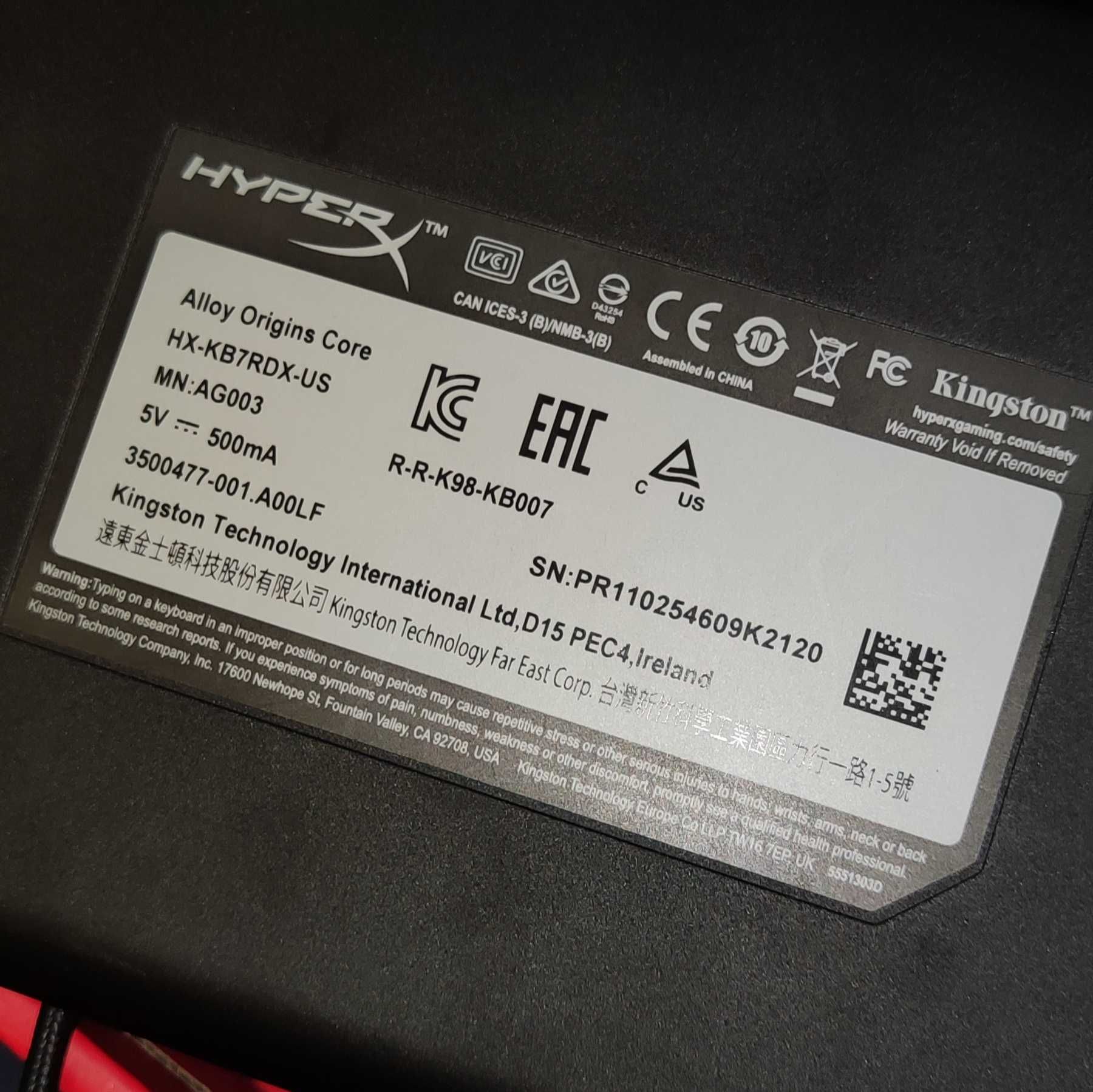 Tastatura HyperX Alloy Origins Core
