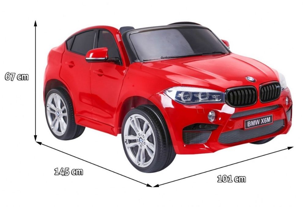 Masinuta electrica pt copii BMW X6M XXL /2 locuri/EVA/Visiniu metalic