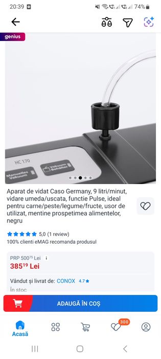 Aparat de vidat caso