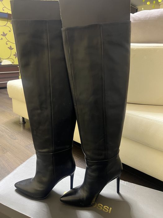 Cizme lungi piele Gino Rosii