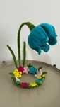 Floare handmade din sârmă plușată