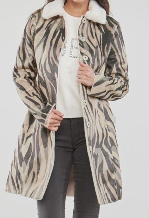Guess palton dama, de blana, reversibil