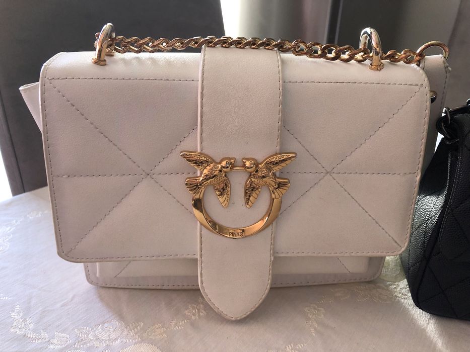 Чанта Pinko в черен и бежов цвят