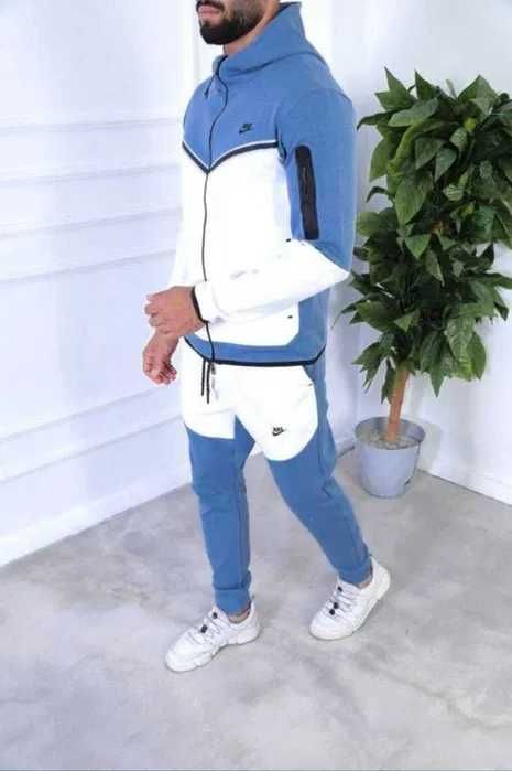 Trening Nike TECH Fleece Baby Blue / Bumbac 100% / Set complet