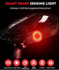 Велосипедный фонарь задний, умный