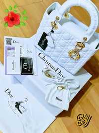 Geanta Dior Lady Medium,piele naturala 100%,cutie,factura, card,sacule