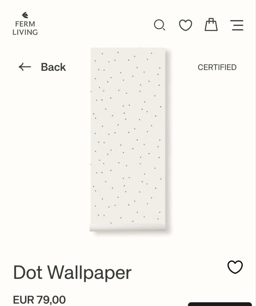Тапет на точки / Dot Walpaper - Ferm Living