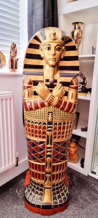 Sarcofag Egiptean Tutankhamun Lemn Masiv.. Cabinet  Games/Dvd/CDs