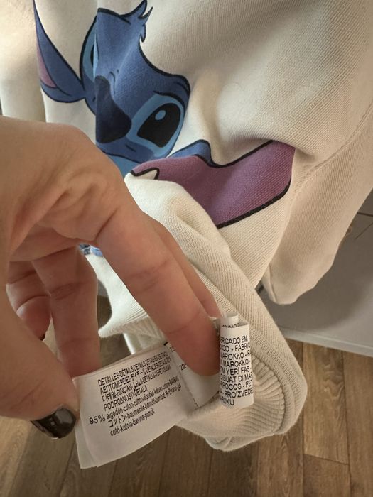 Бежов суичър ZARA -Stitch 120 см