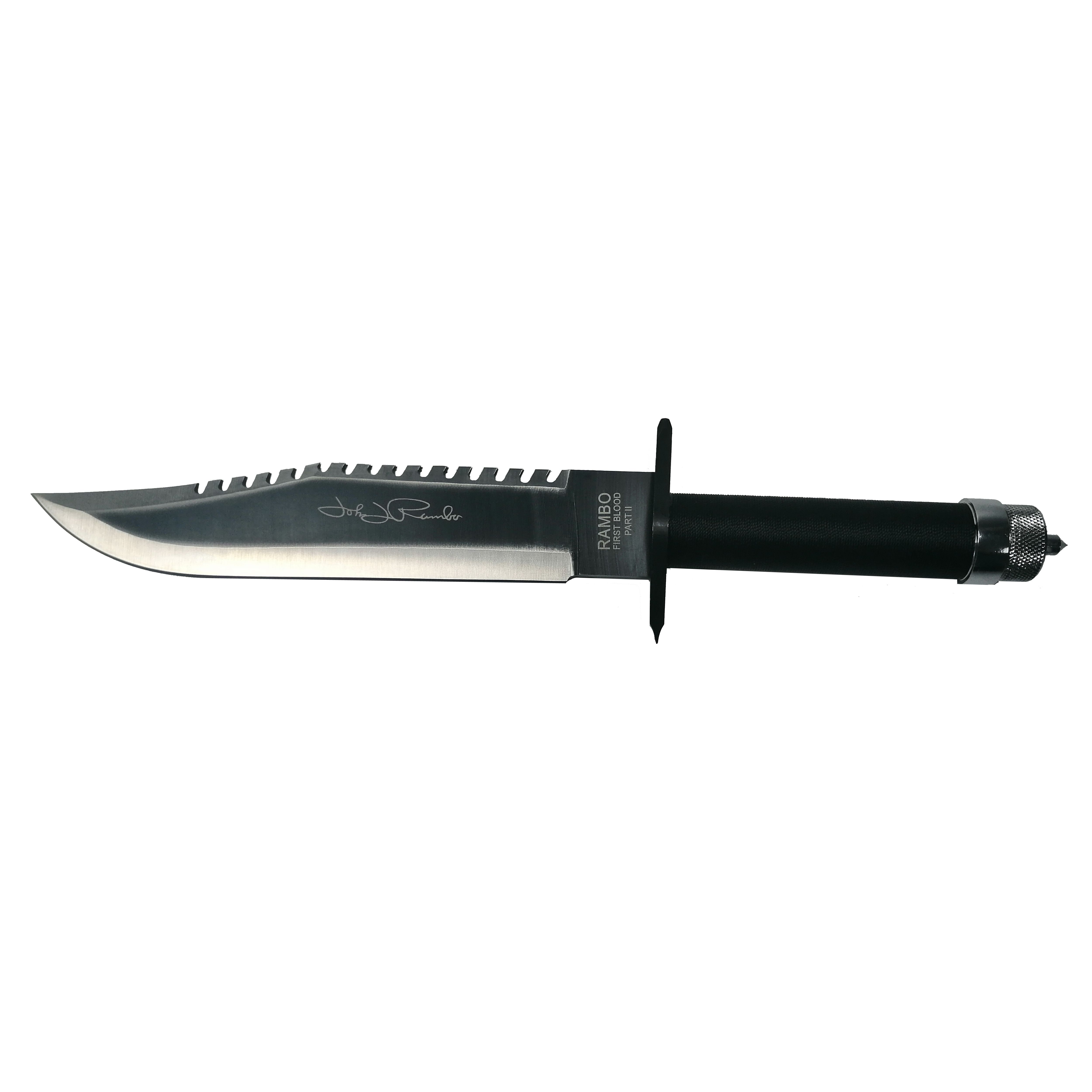 Set Cutit de vanatoare First Blood si Maceta Rambo,Otel, Teaca inclusa