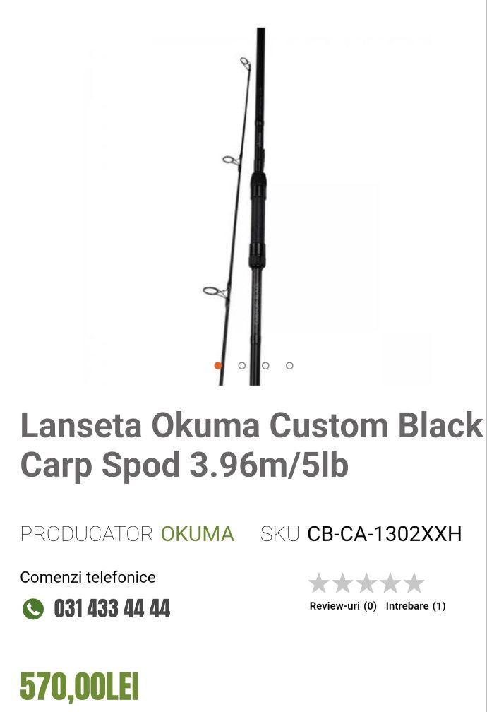 Vand 2 Lansete Okuma ls 8 k & 2 mulinete okuma obsidian osd 1200035 AY