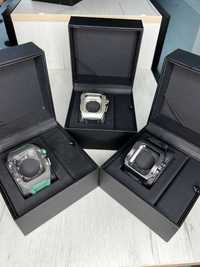 Apple Watch Case 45mm , Steel Black ,  Carbon Brown , Carbon White