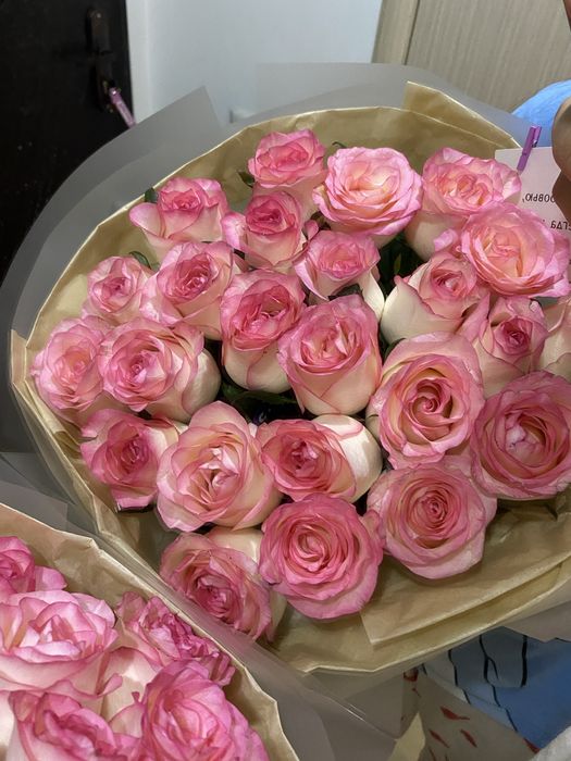 Розы 26 штук Город алматы