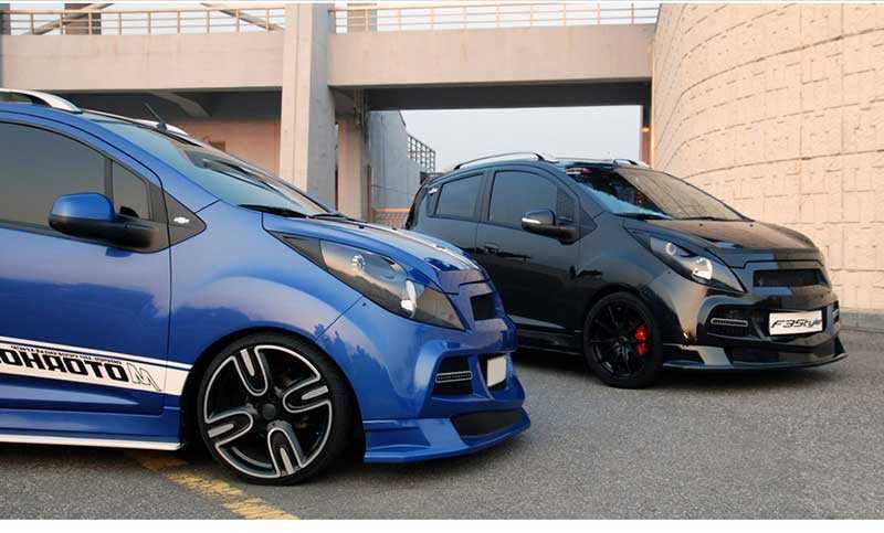 Тюнинг бампер для Спарк, Tuning bamper Spark uchun. +2 ta yon parog