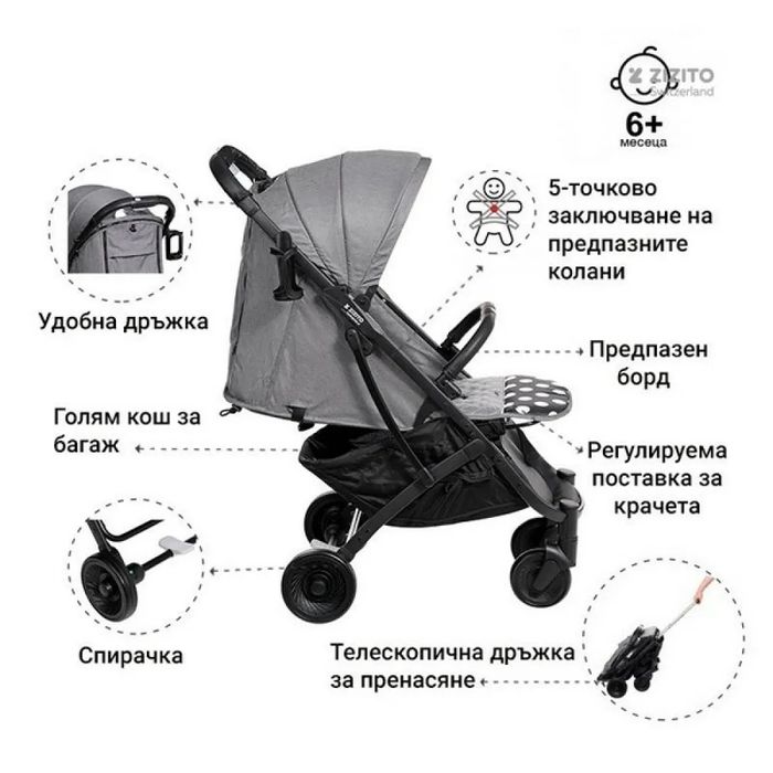 Zizito Sandra лятна бебешка количка