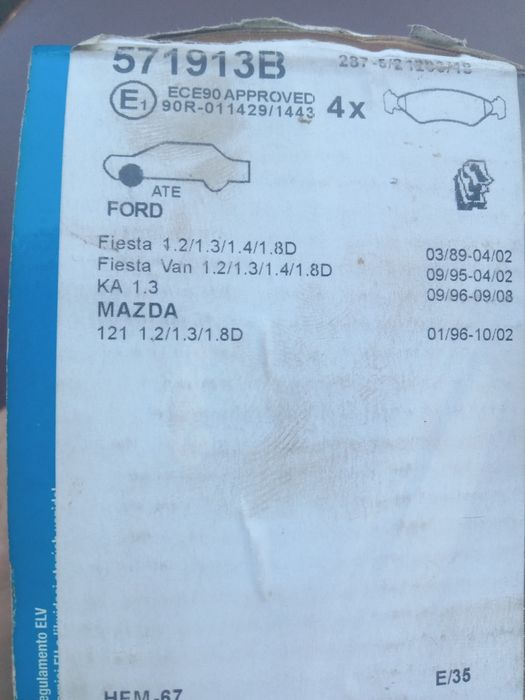 Set placute frana Bendix Ford Fiesta Ka Mazda 1.2 1.3 1.4 1.8 - NOU !