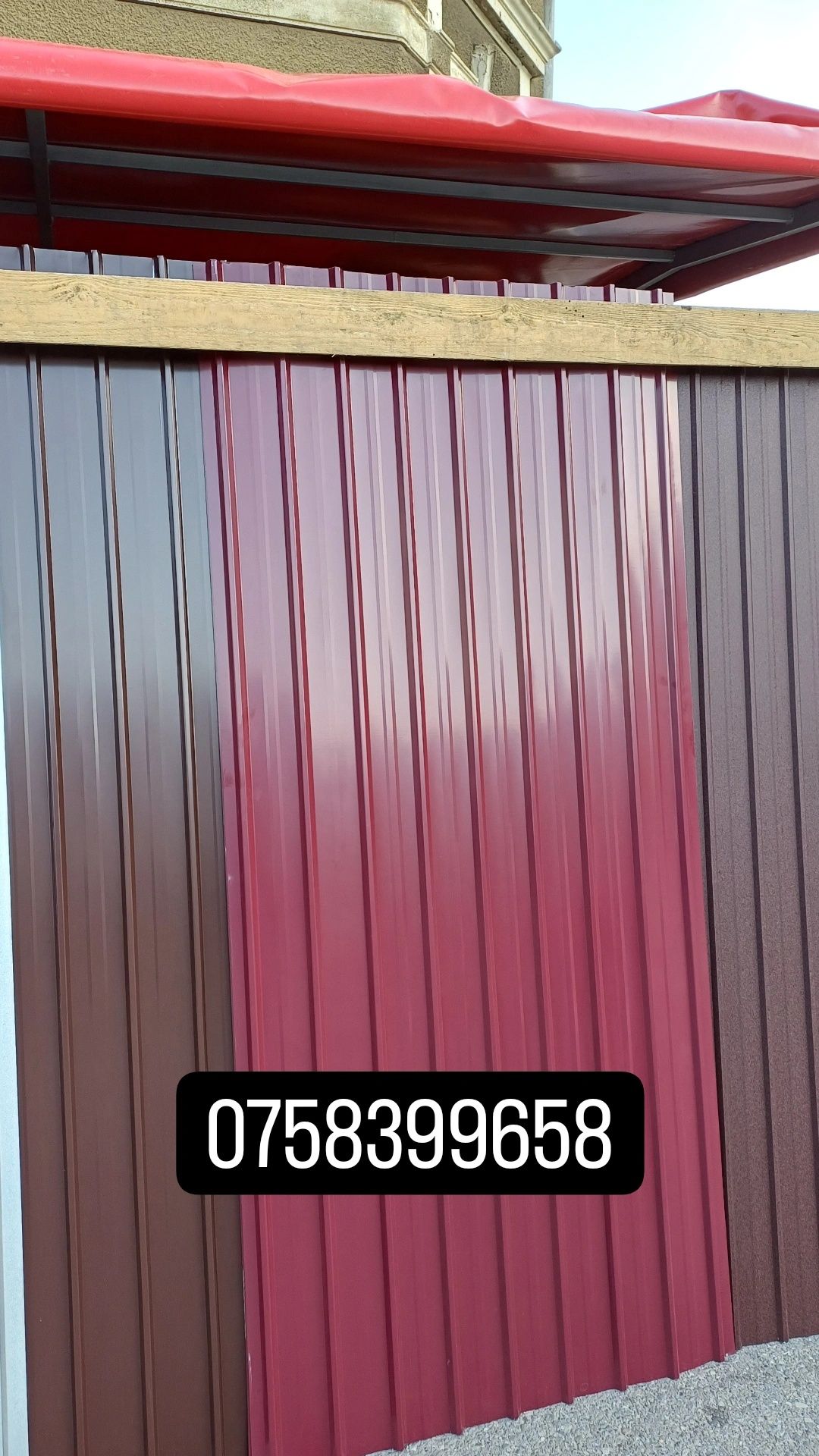 Tabla cutata colorata sau zincata pentru gard sau acoperiș