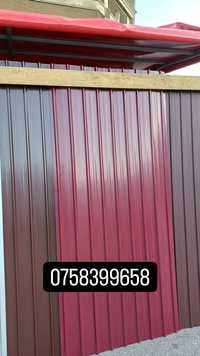 Tabla cutata colorata sau zincata pentru gard sau acoperiș
