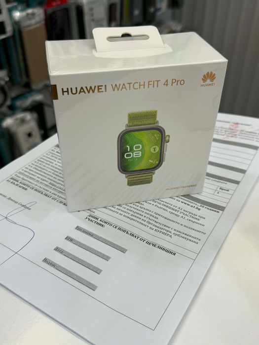 Чисто нов смарт часовник Huawei Watch Fit 4 Pro Green + гаранция А1