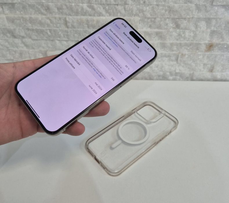 iPhone 15 Pro Max 256GB. IMPECABIL !! 89% Bateria