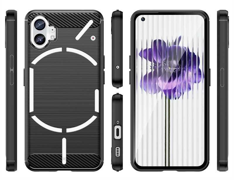 Nothing Phone 2 / 2A / 2A Plus - Удароустойчив Кейс Гръб CARBON