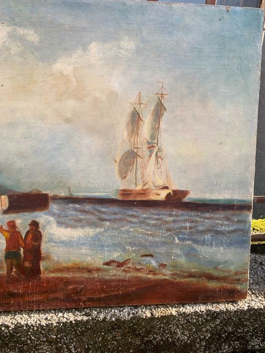 стара картина морски пейзаж