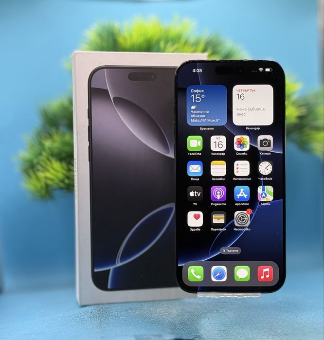 ГАРАНЦИОНЕН!!! Apple iPhone 16 Pro Max, 256GB, 5G, Black Titanium