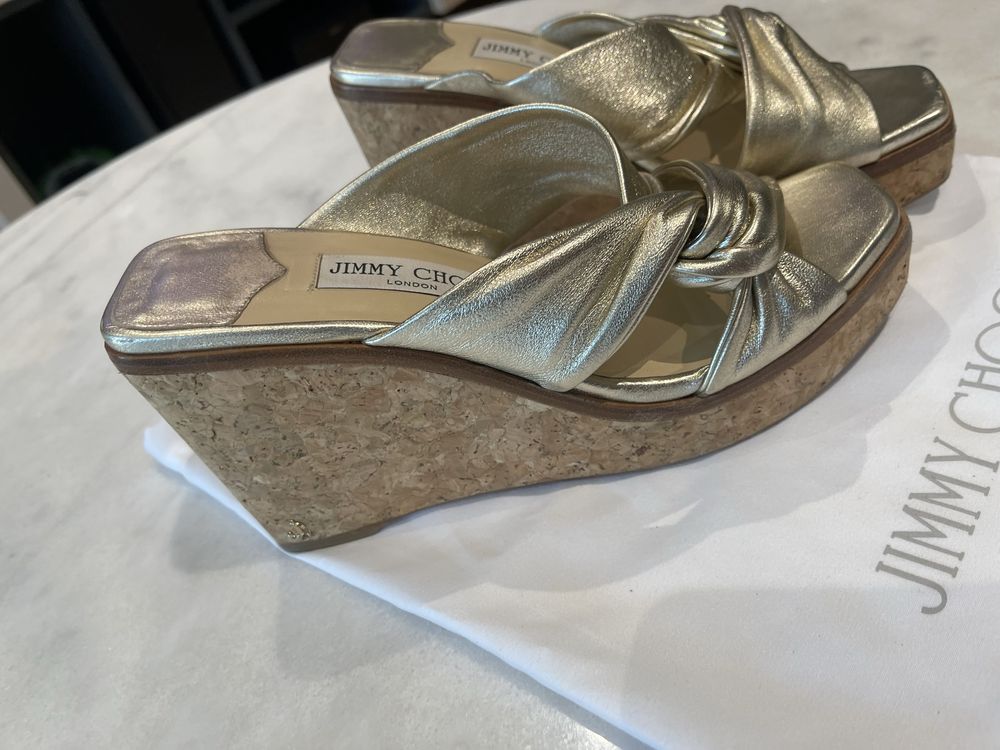 Papuci piele si pluta Jimmy choo