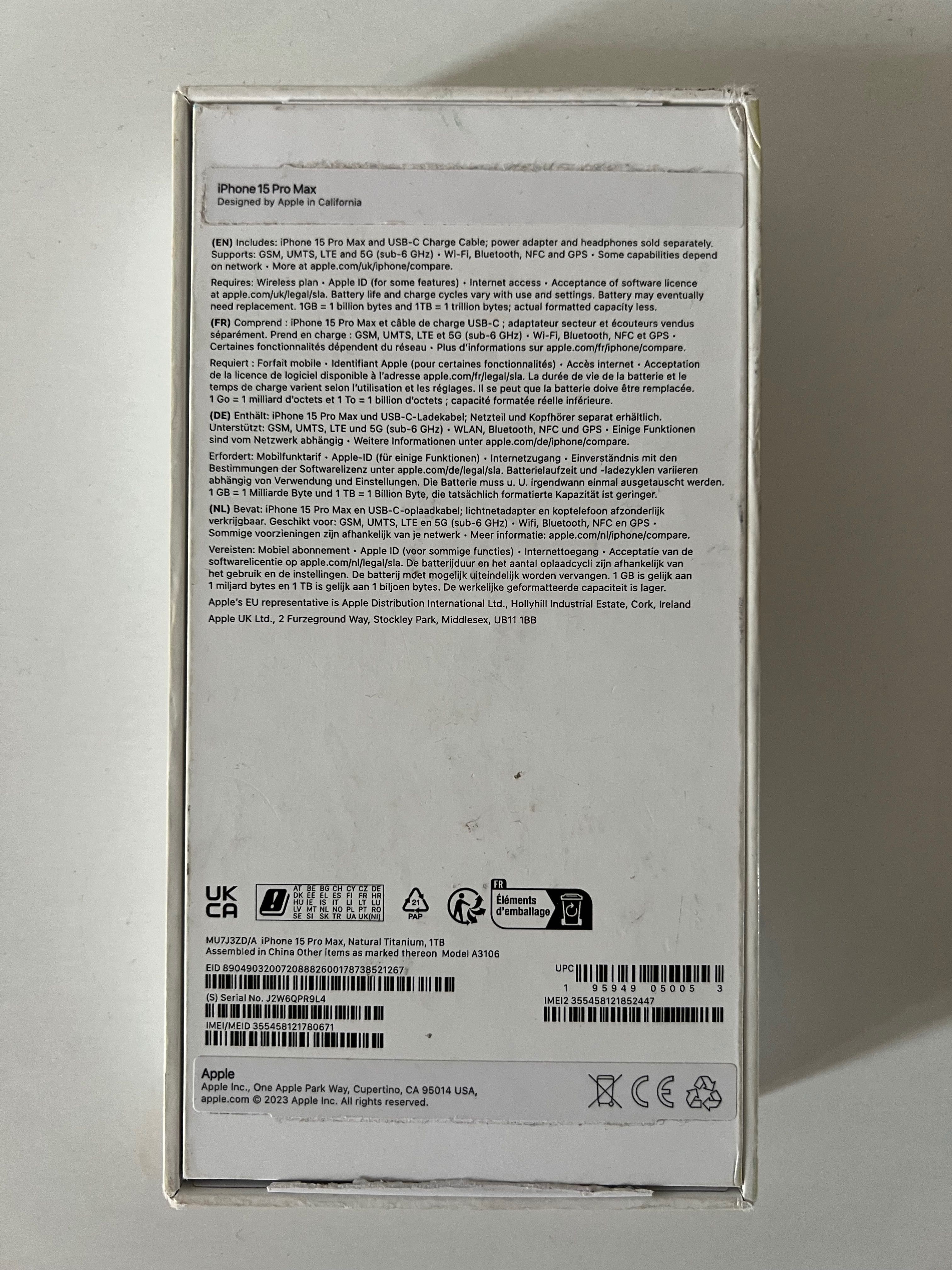 Продается iphone 15 pro max, с памятью 1tb