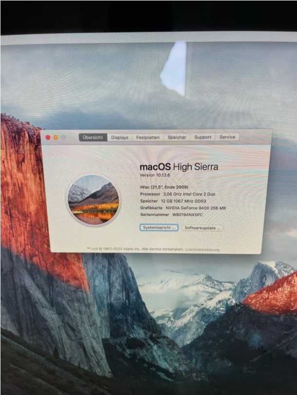 Apple iMac All-in-One 21,5"|3,06 GHz|12GB RAM|1TB SSD| macOS 10.13
