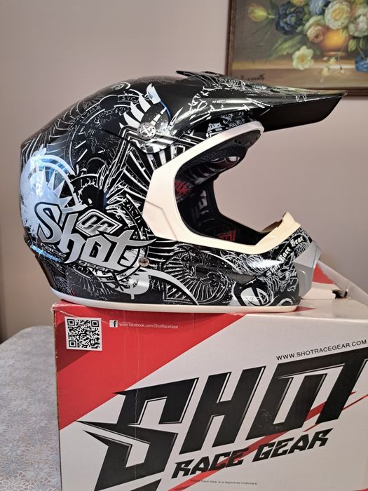 Casca Moto Shot Race Gear Enduro Cross Atv Nou