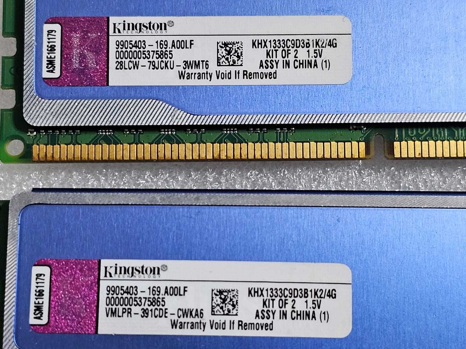 Kit memorie RAM Kingston HyperX 4GB (2x2GB) DDR3 1333MHz
